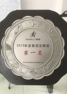 2015年度最佳交期奖